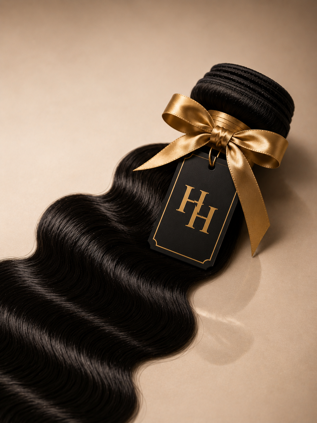 House of Hair — Virgin body wave bundle with gold ribbon