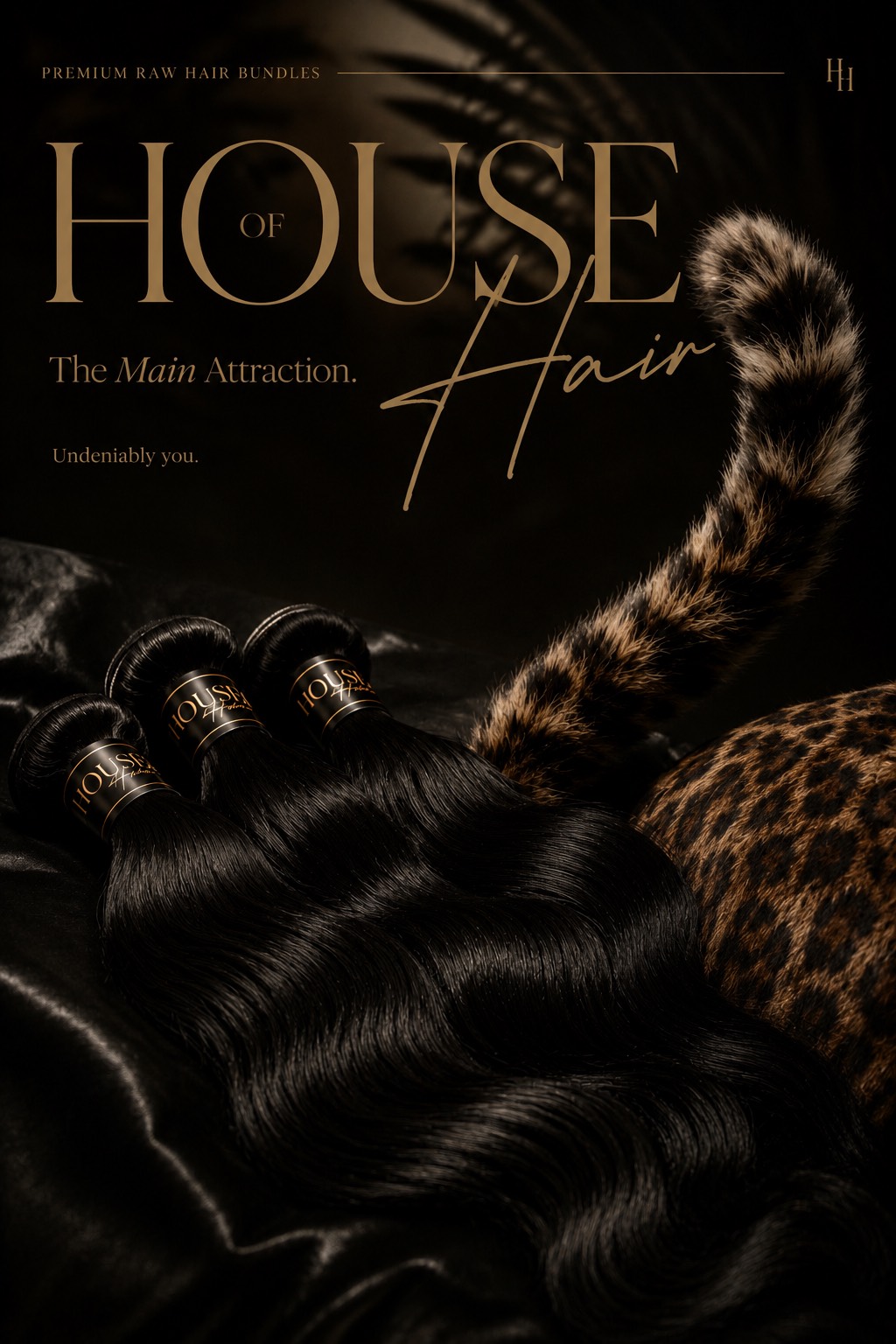 House of Hair — Premium raw hair bundles on dark silk